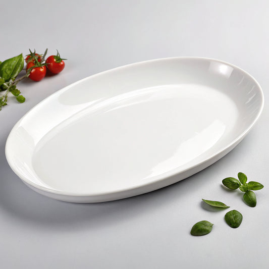 Porcelain Serving Platter, 14-Inch